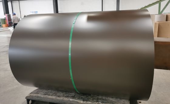 0.45mm 1200mm AZ150 PPGL Предварительно законченные цветные стальные катушки коричневый S320GD для кровельной облицовки