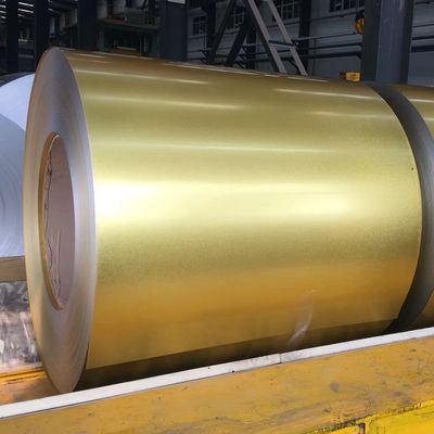 Золотой цвет Антиперцовый отпечаток AFP AZ70 GL Galvalue 55% ALU-ZINC Стальные катушки хромированные 6+ регулярный шпеленг g550 полный хар