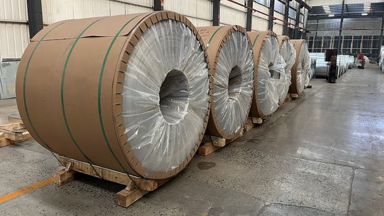 3003H24 H26 ASTM B209 Алюминиевый сплав Металлический цвет Покрытый голубым Алюминиевый лист Алюминиевые катушки Структуры самолетов